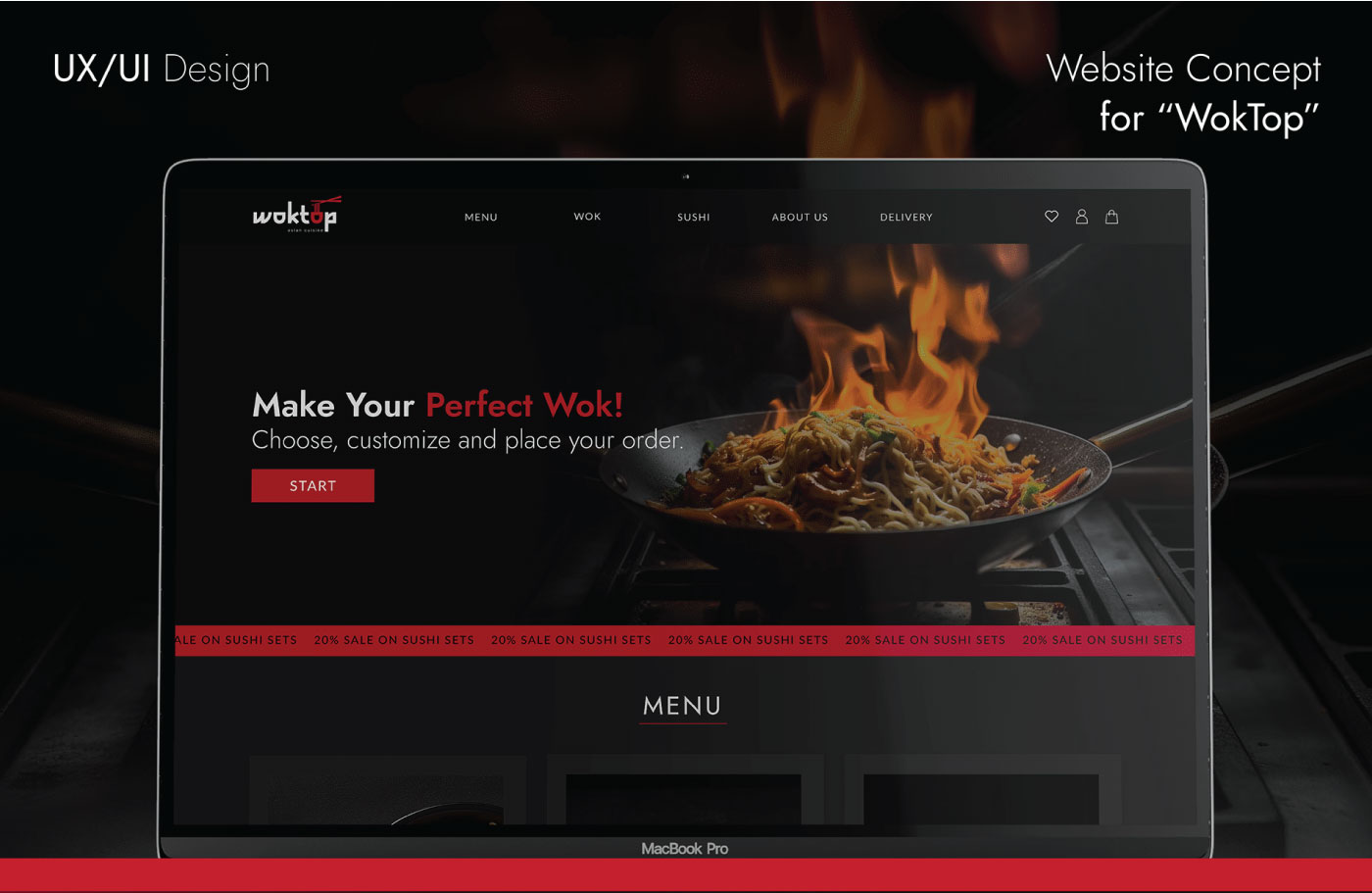 UX/UI Design for "WokTop" Asian Food Delivery