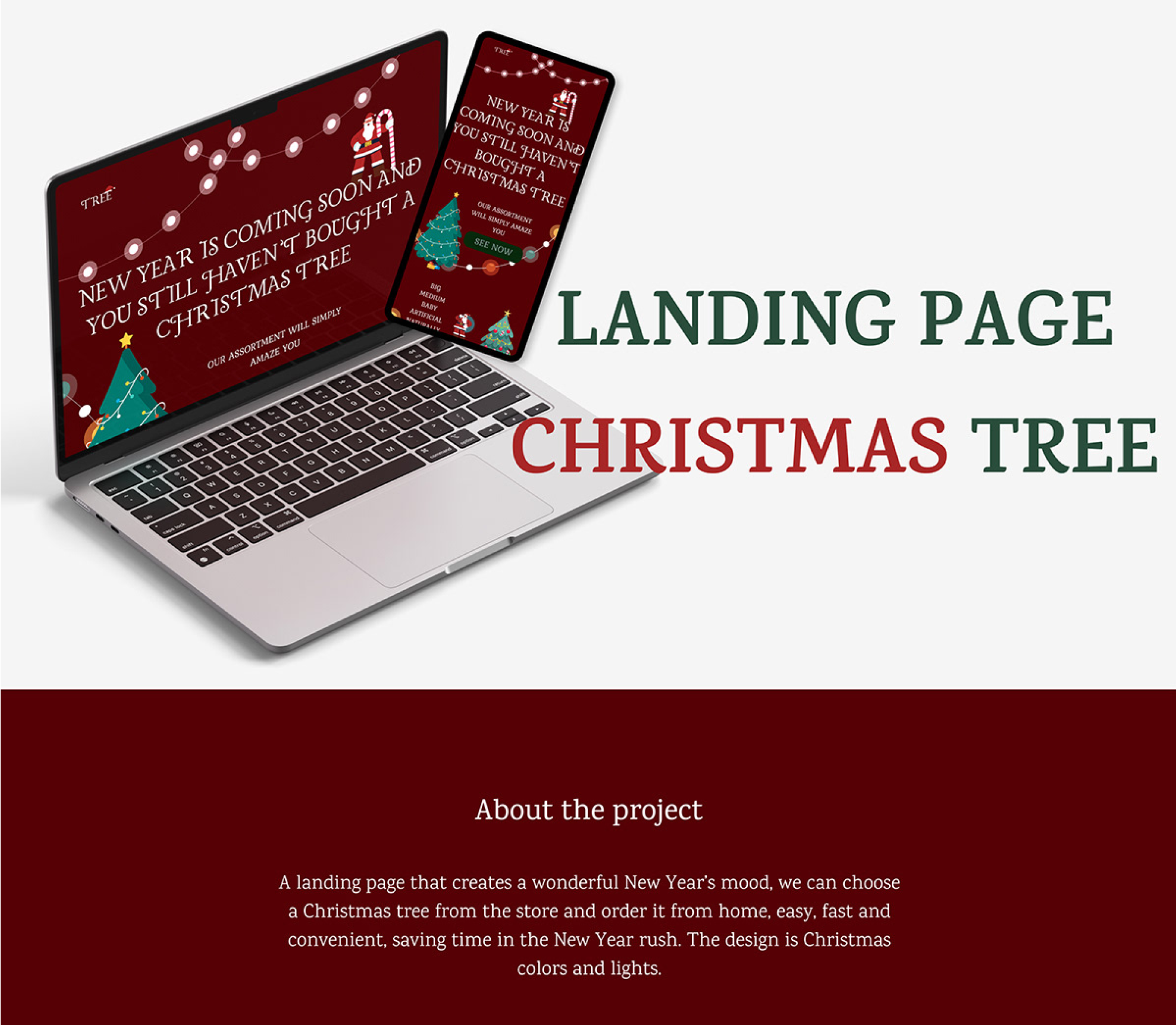 Landing page Chritmas Tree
