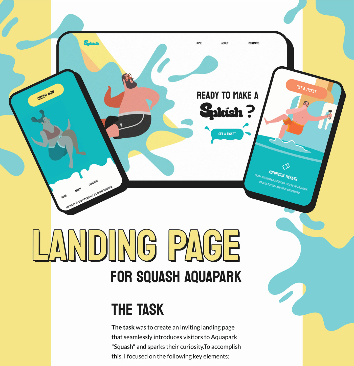 Landing Page for Aquapark